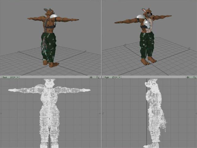 Flay the Hyena Clothing in lightwave.