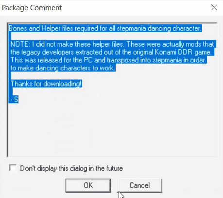 StepMania 3.x smzip comments section.