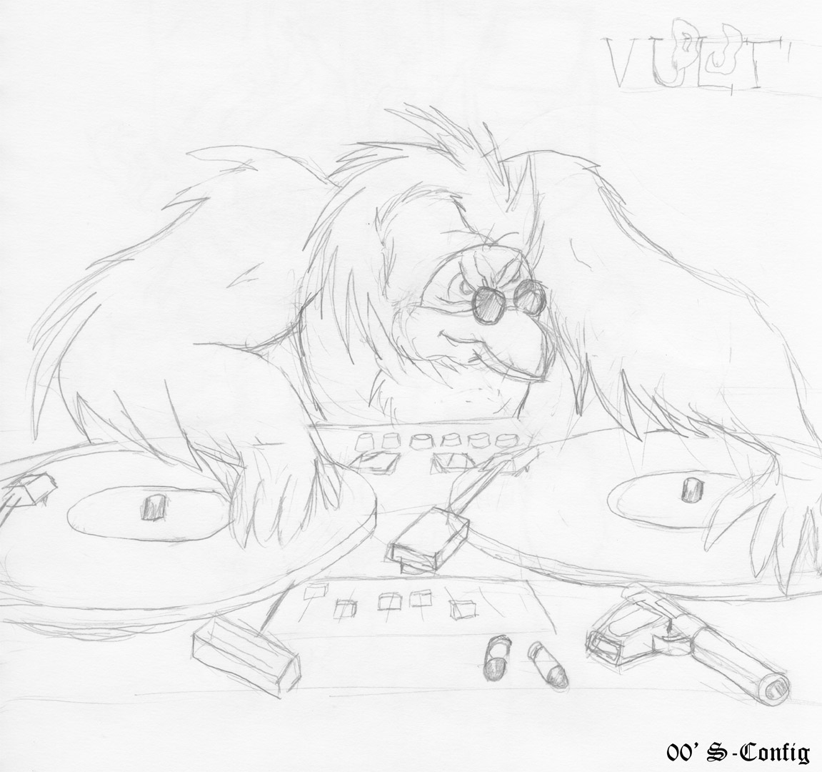 DJ Vinney the Vulture - Sketch Only.