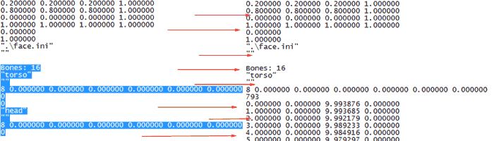 Copying Bone data into the model.txt file for stepmania