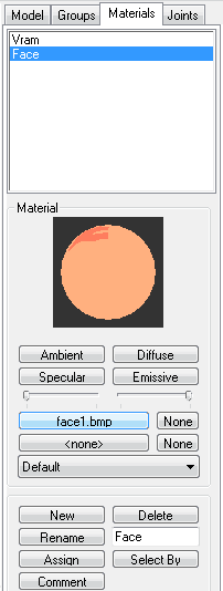 Select Face Texture if it has one in MilkShape for StepMania
