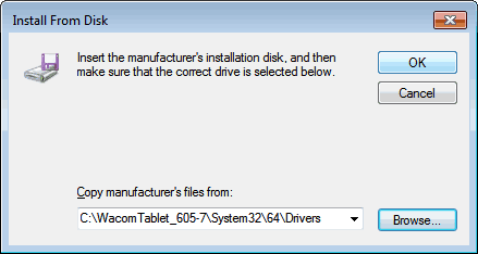 Wacom Install from disk