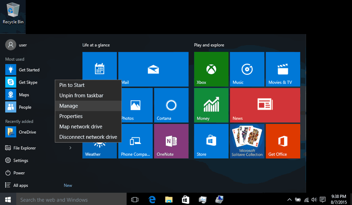 Xbox Receiver Windows 10 manage.