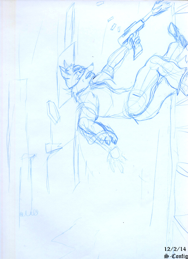 Sketch 2015 - Gunning fall.