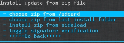 CWM - Ouya Clockwork Mod - Install from sdcard.