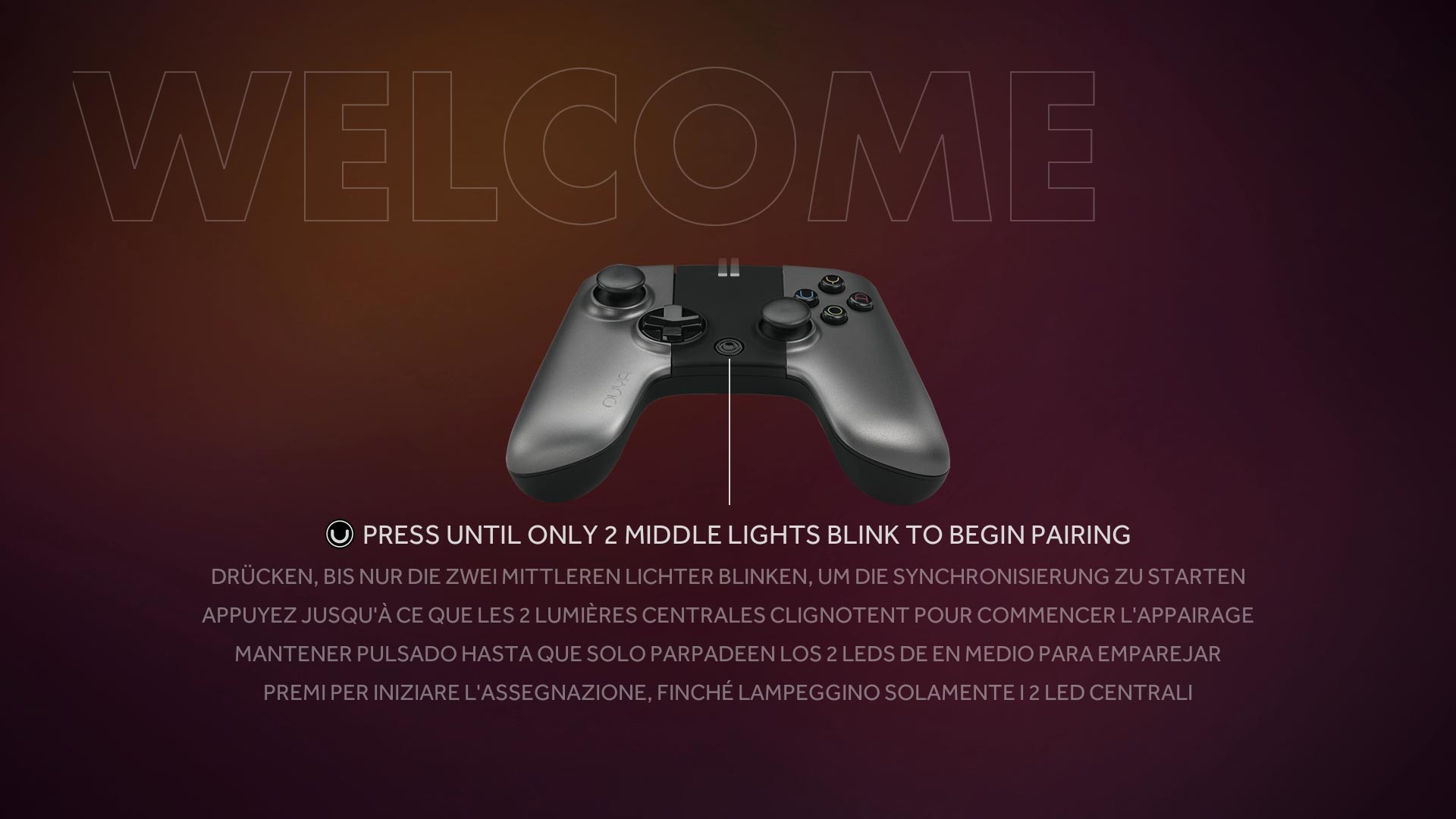 Ouya Welcome Screen