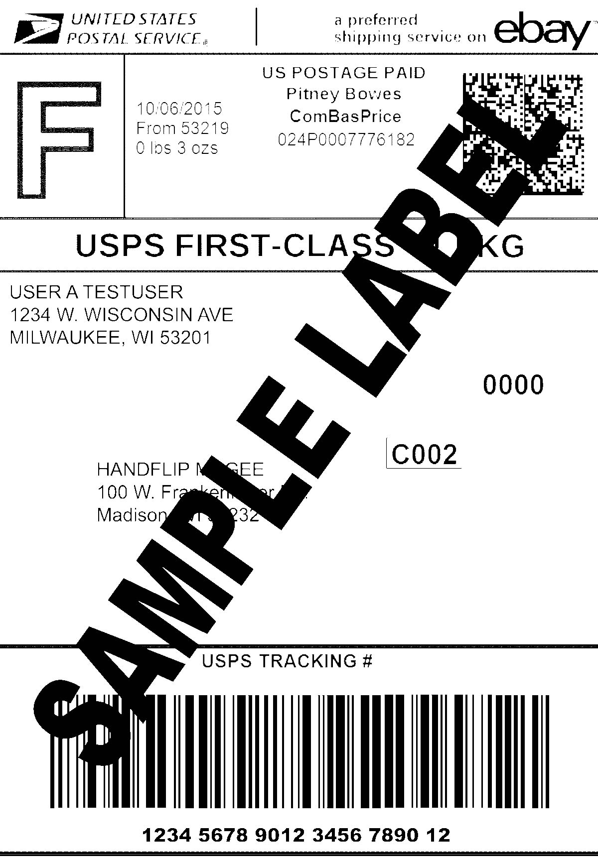 Thermal Printer test - Shipping Label - Too Light.
