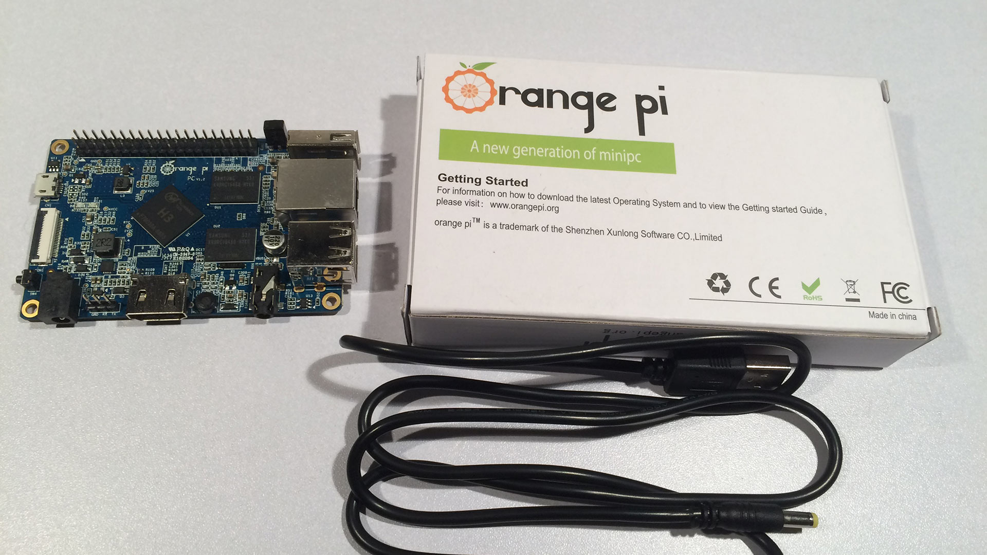 The Orange Pi Out of its box.