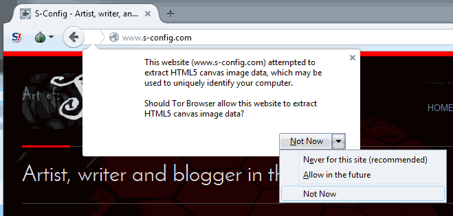 Tor network error on my site.