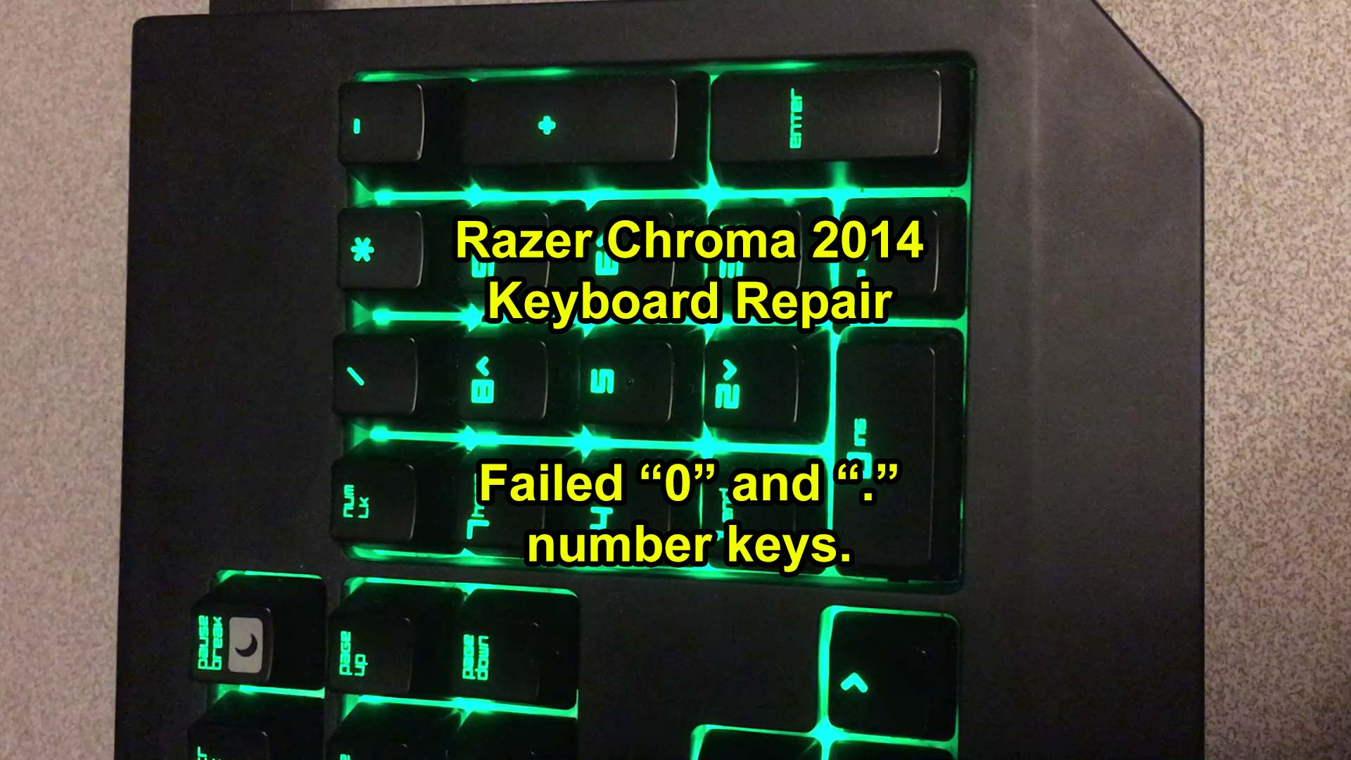 Razer Keyboard Test Fail.