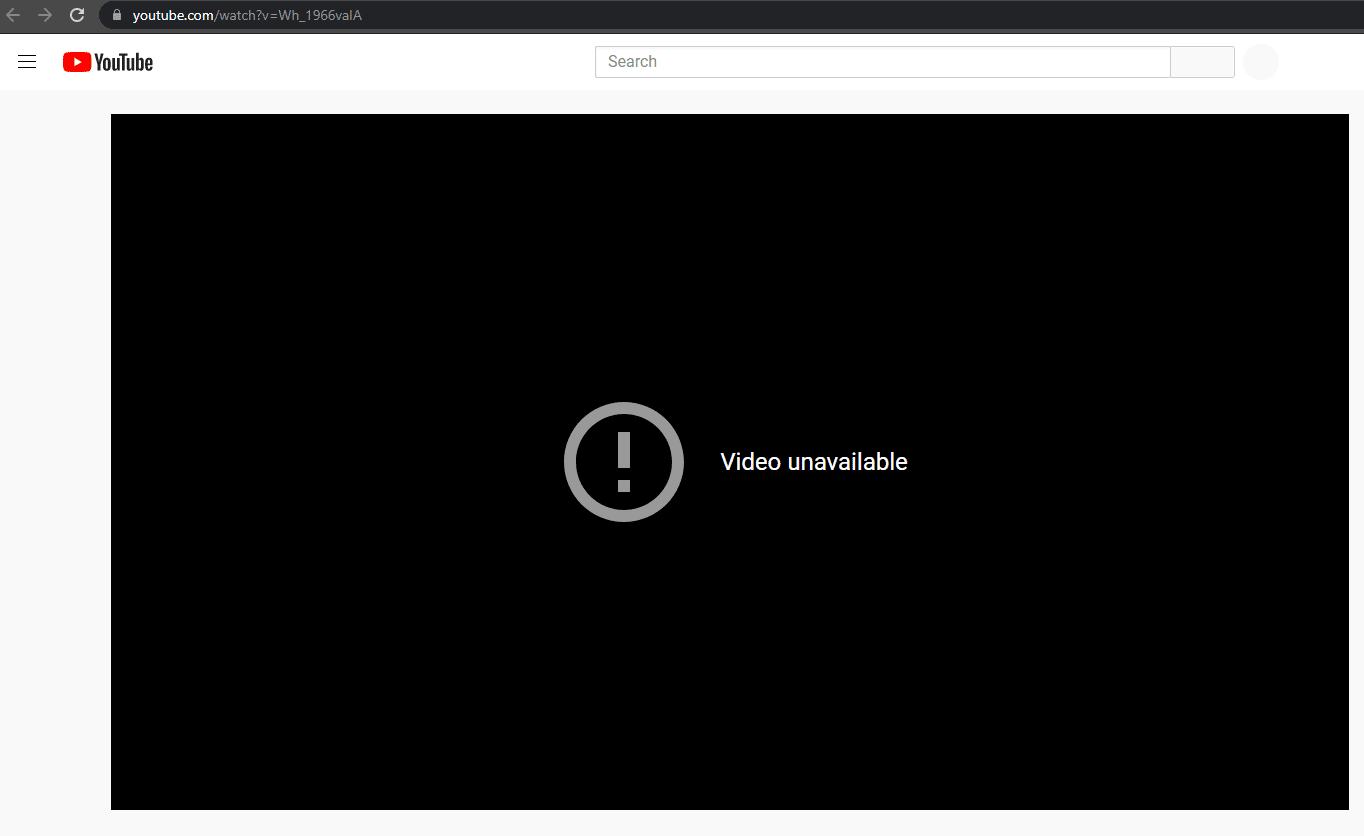 YouTube link unavailable
