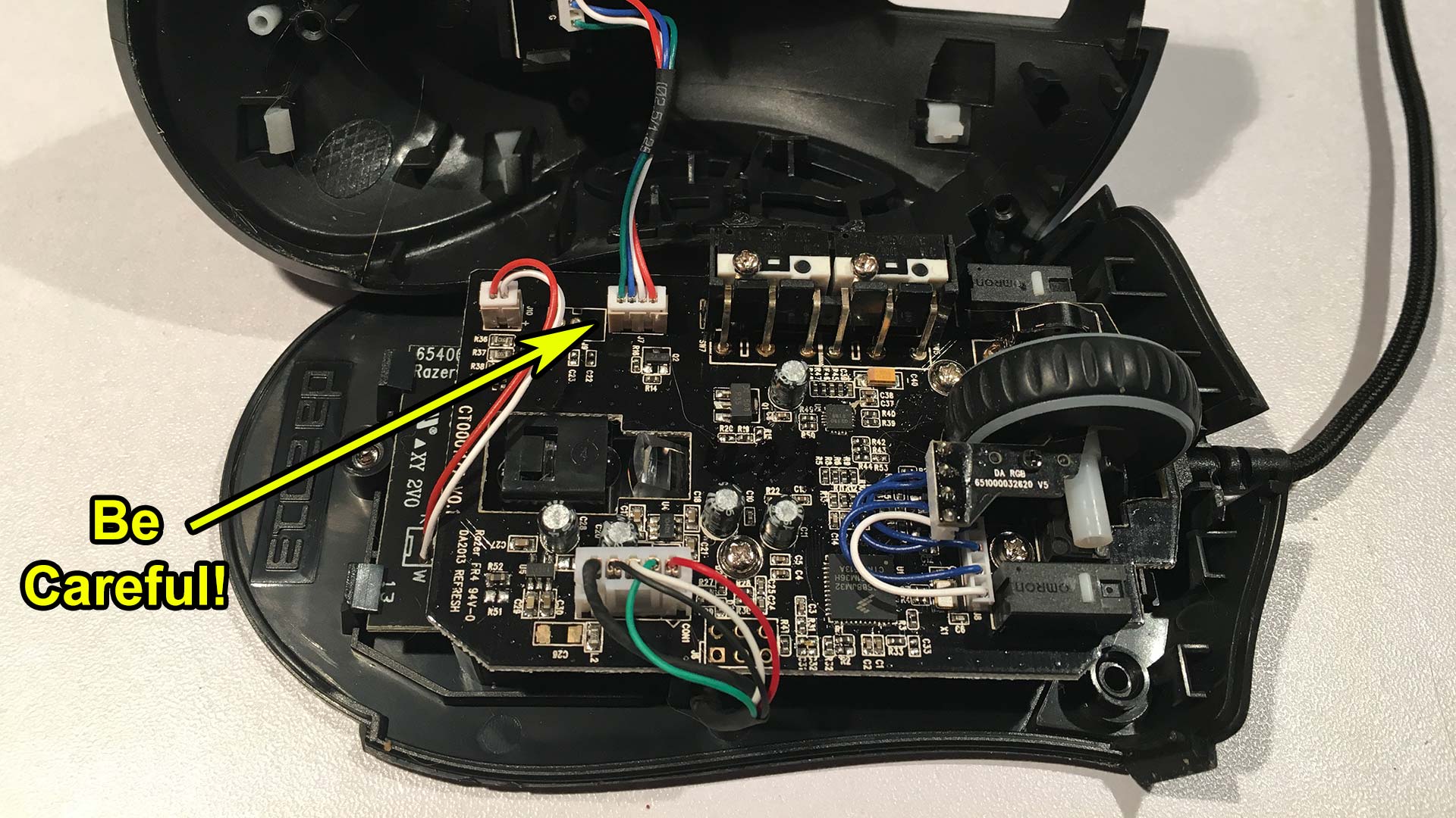 Razer Deathadder Chroma 2014 mouse - Disassembly and Repair - S-Config