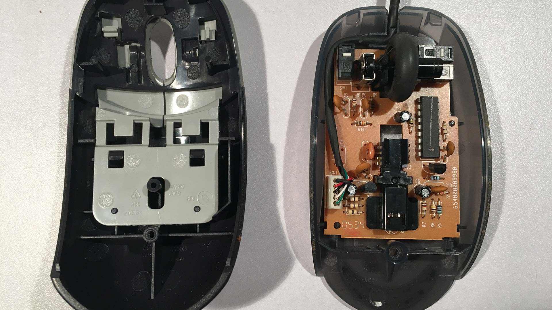 spare mouse insides.