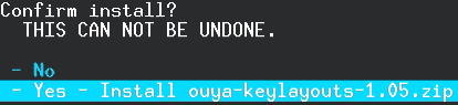 AOSP Ouya Android 5.0 tutorial - Confirm installation of keymaps.