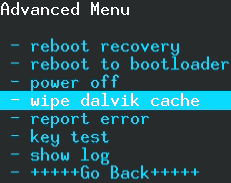 AOSP Ouya Android 5.0 tutorial - Wipe Dalvik Cache CWM.