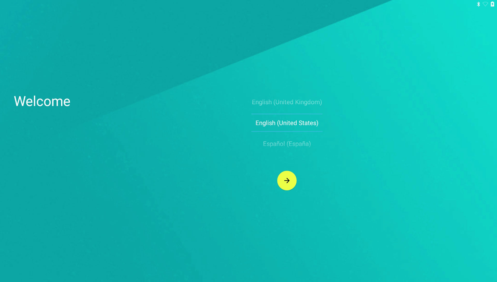 ASOP Ouya Android 5.0 tutorial - AOSP welcome screen.