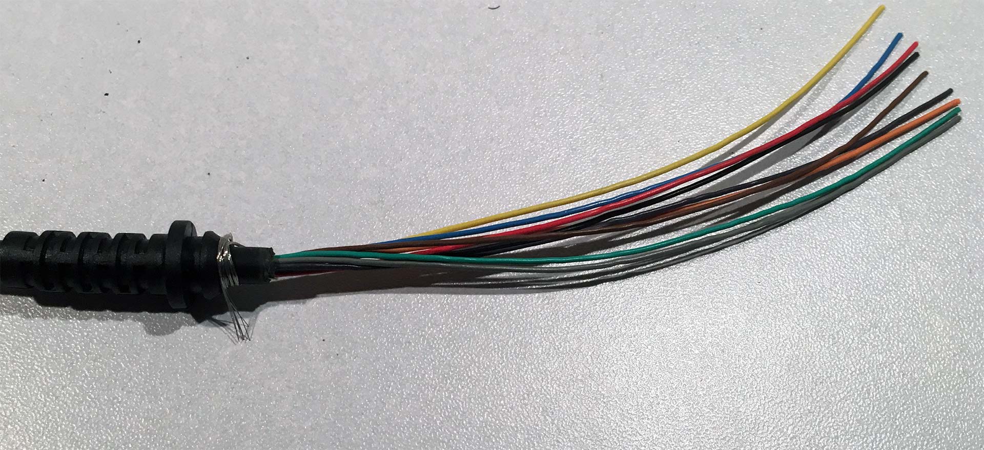 Cut DB9 Cable with boot.