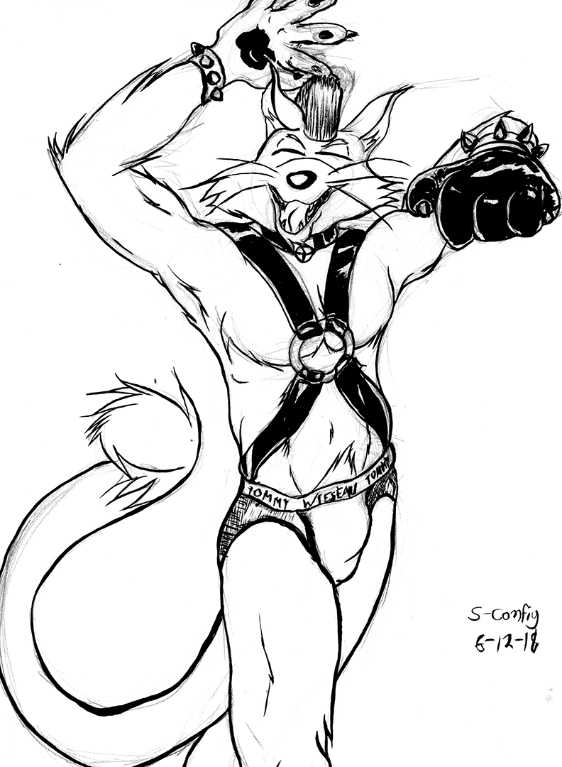 hellcat in high fashion underwear.