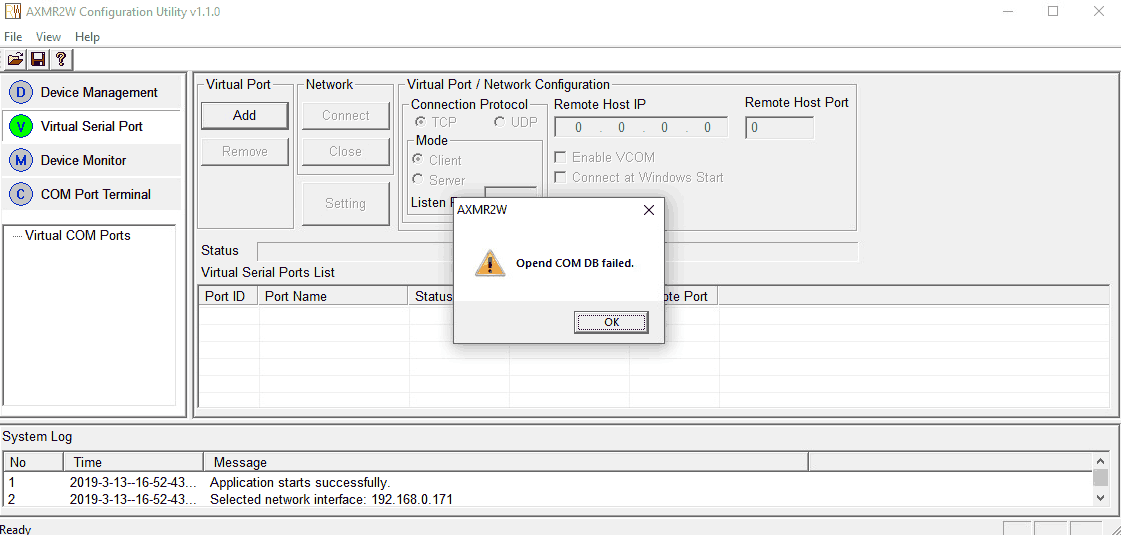 AXMR2W-Failure-Windows-10-Comdb failure