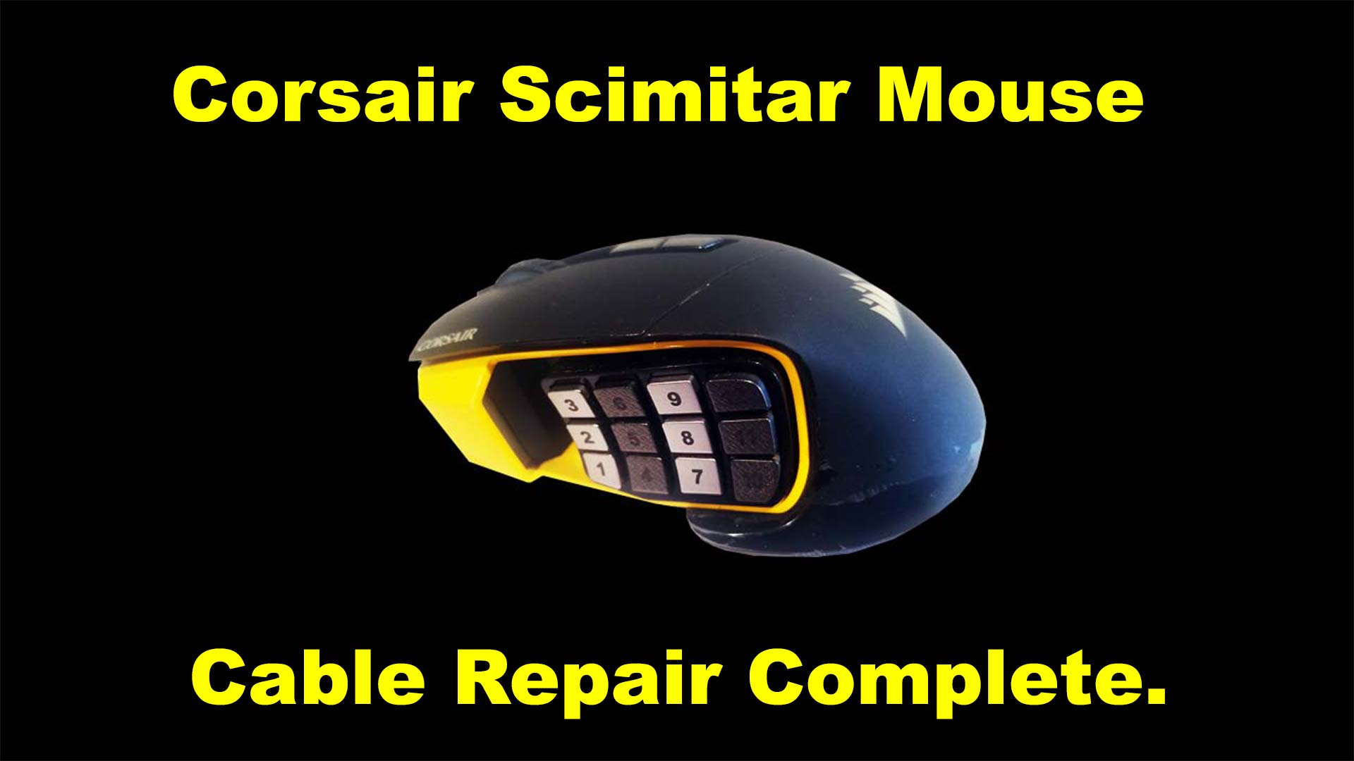 Corsair Scimitar RGB Pro gaming mouse Disassembly and repair. SConfig