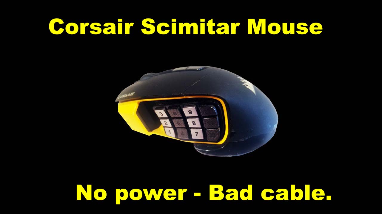 Corsair Scimitar RGB Pro gaming mouse Disassembly and repair. S Config
