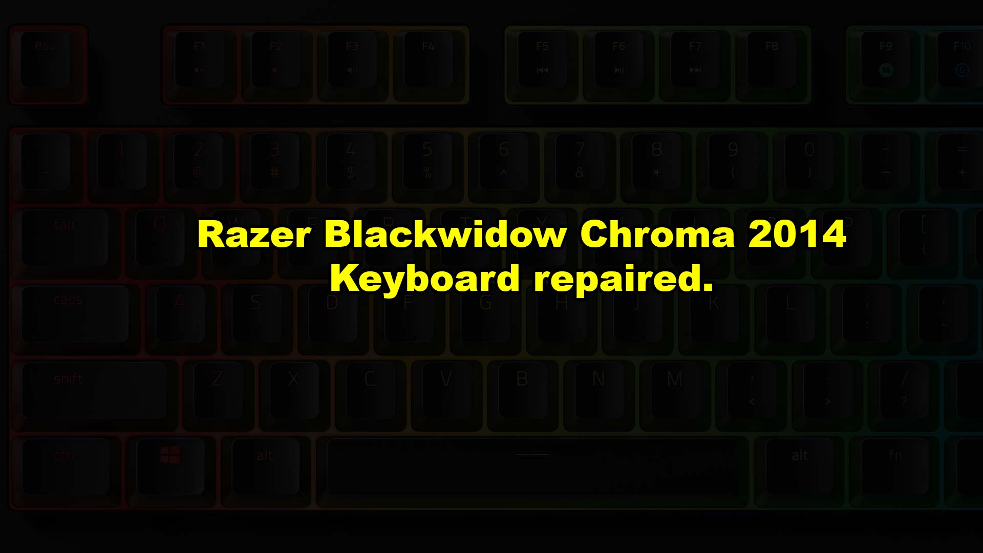 Razer Blackwidow Chroma - Keyboard test passed video