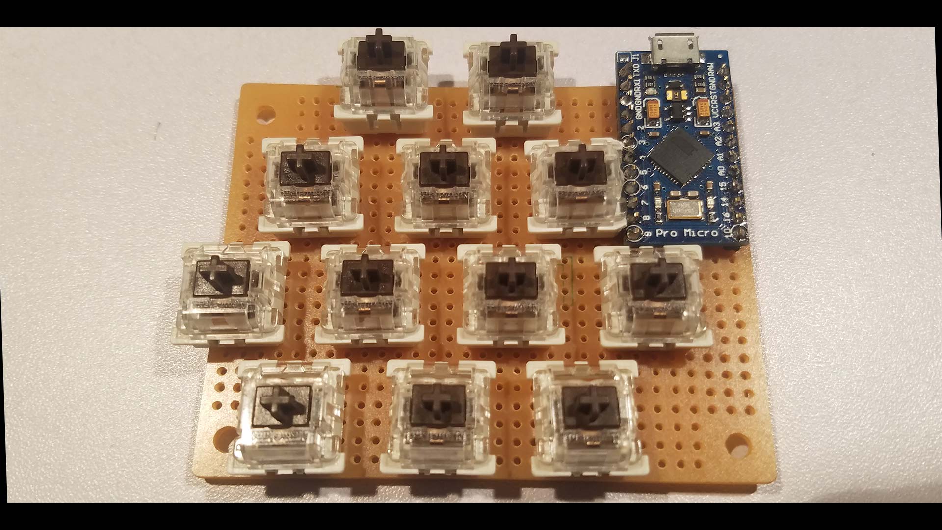 Arduino Pro-Micro on perf-board.