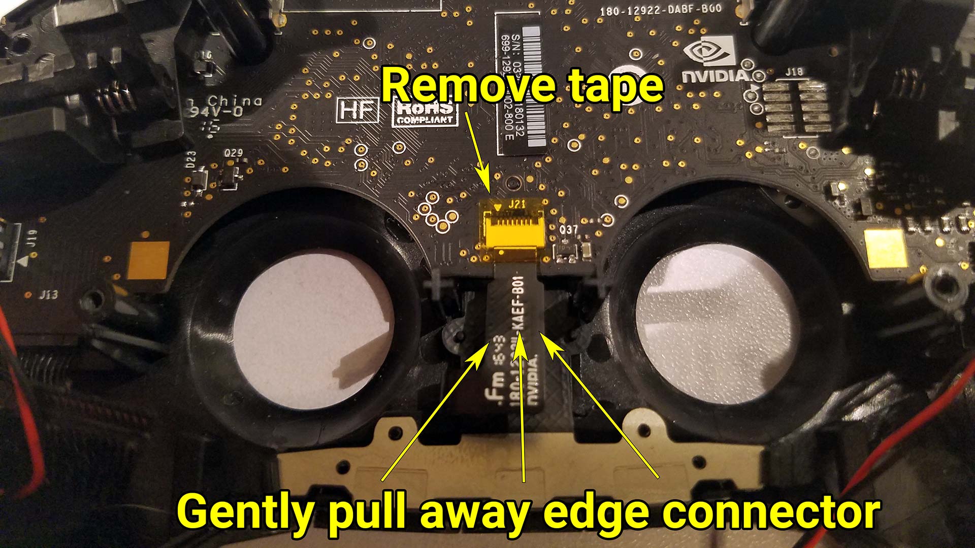 Remove touch-pad sensor cable.