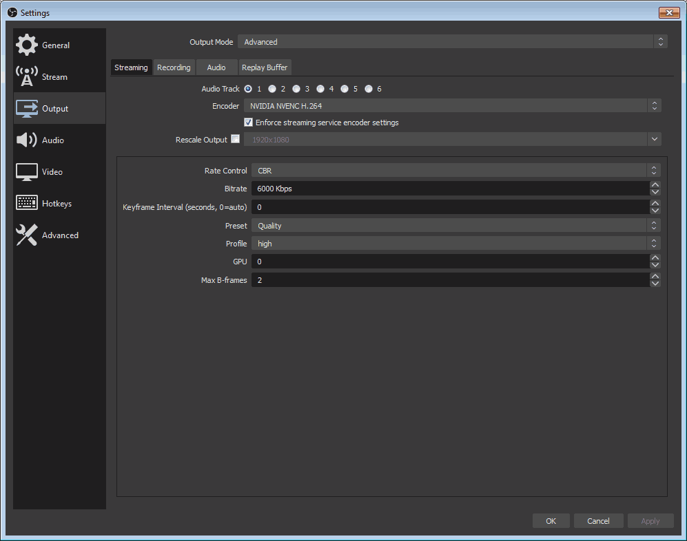 Stream Recording S Config