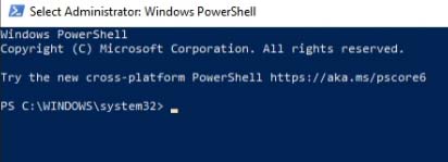 Windows power shell.