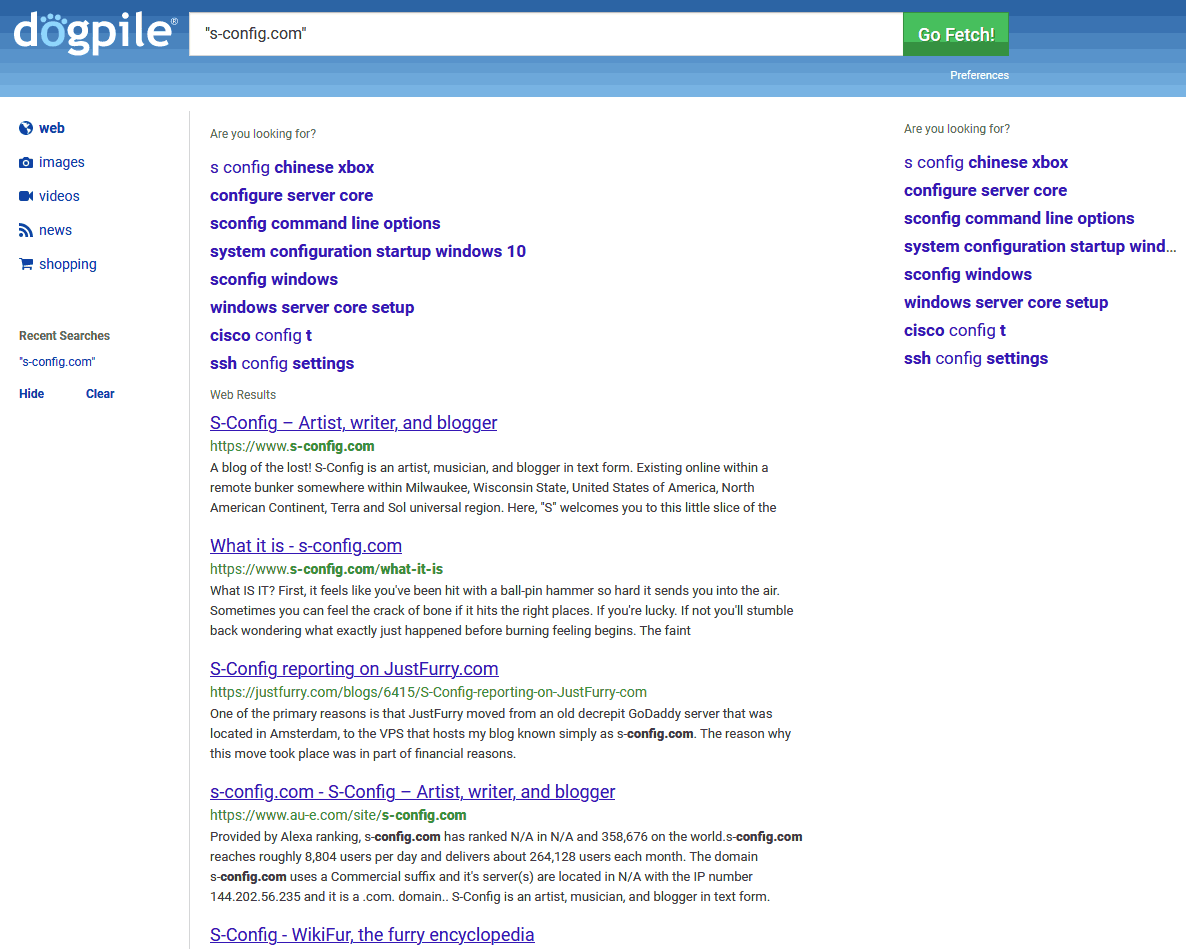 S-Config.com - DogPile Search