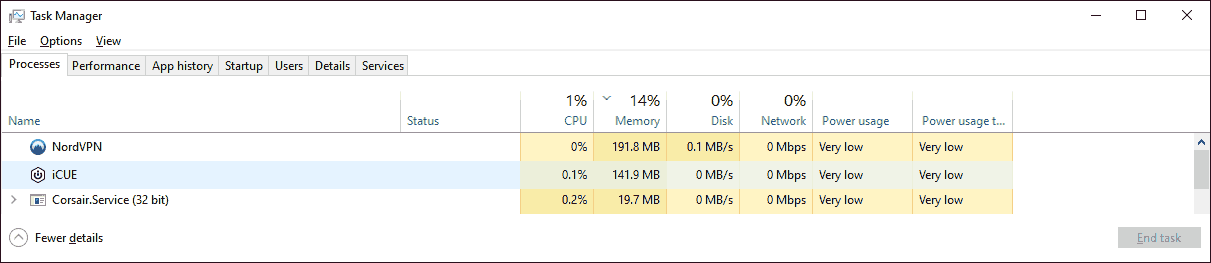 Task Manager - Fresh Reboot time.