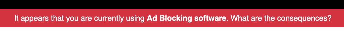 ad block message.