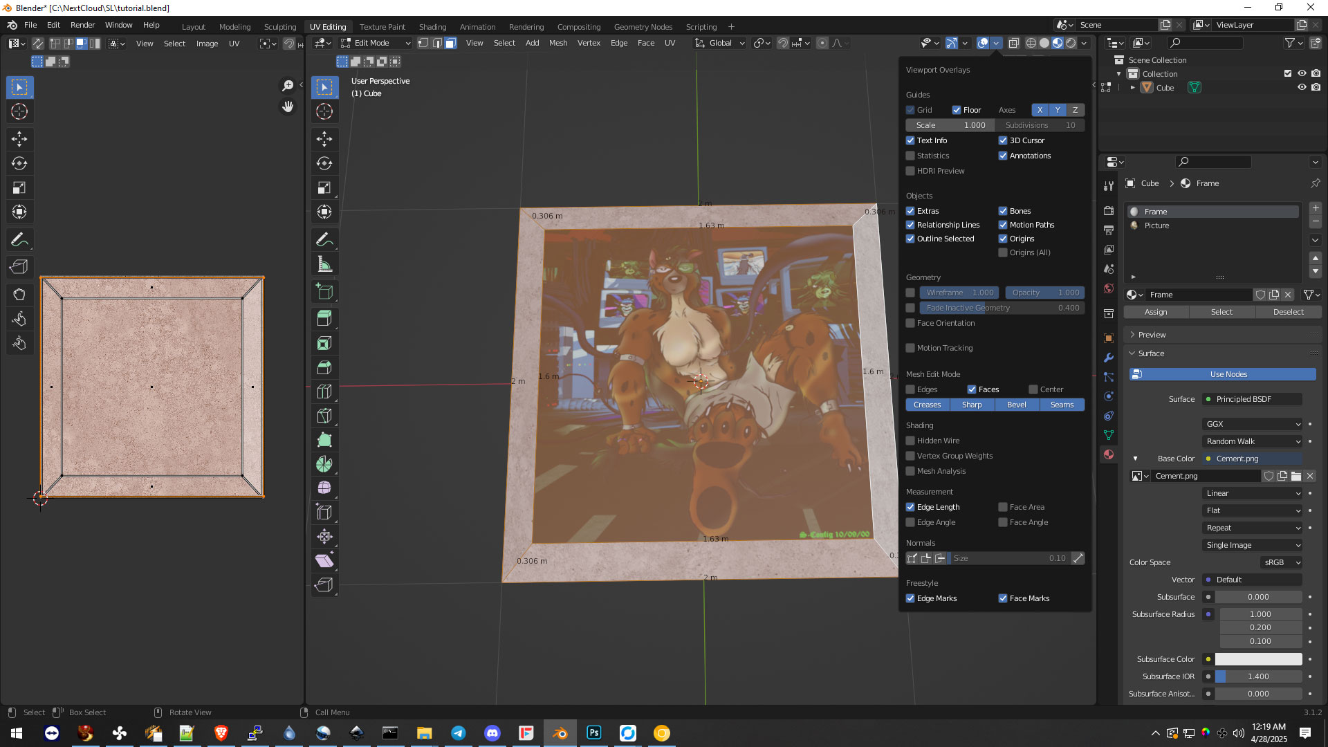 Checking size before export.