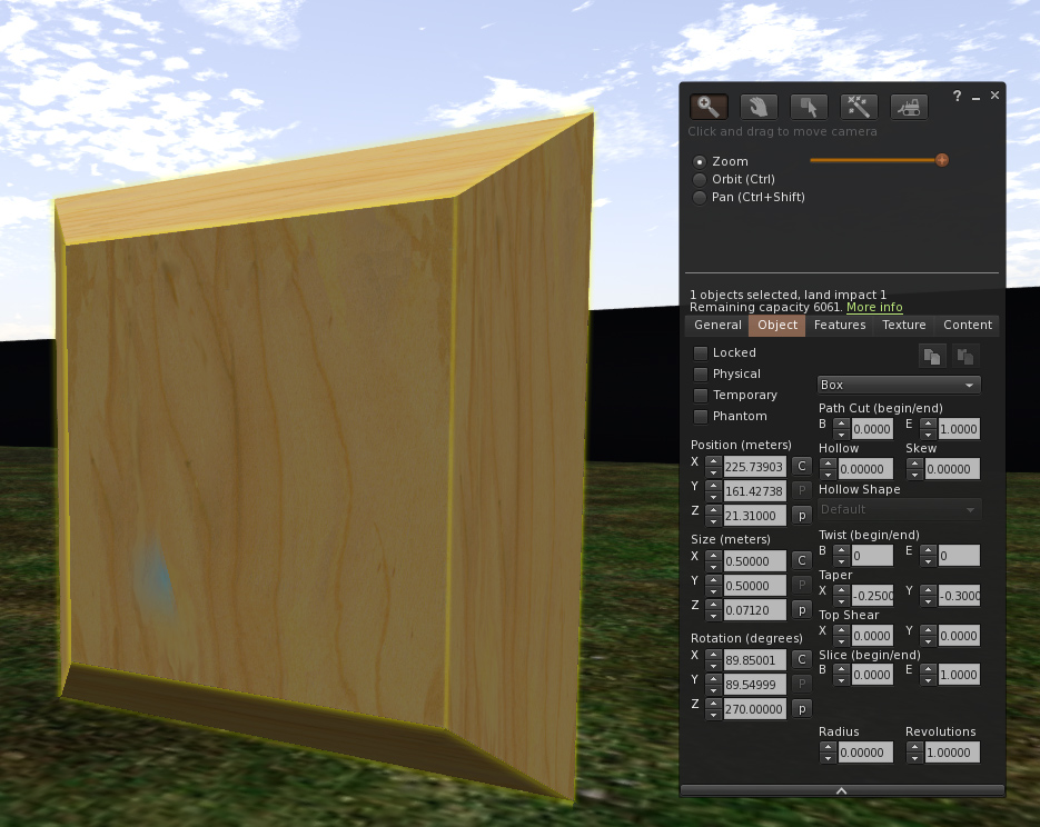 Making a Prim Frame.