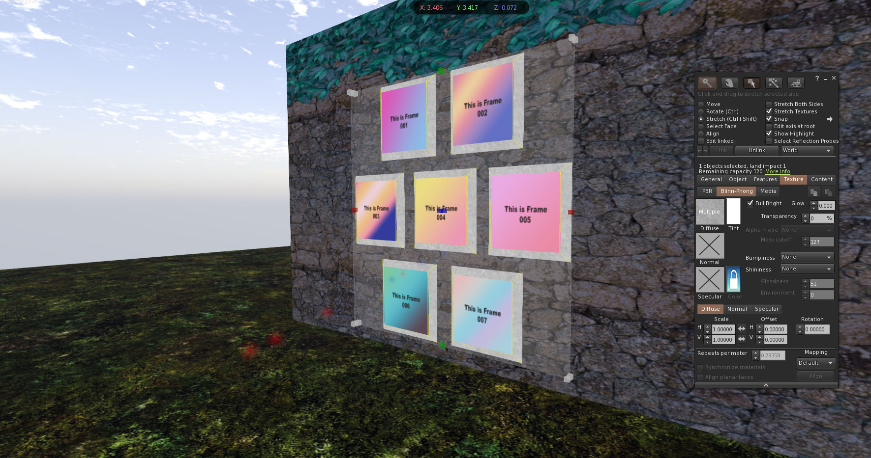 Resize a Mesh in Second Life.
