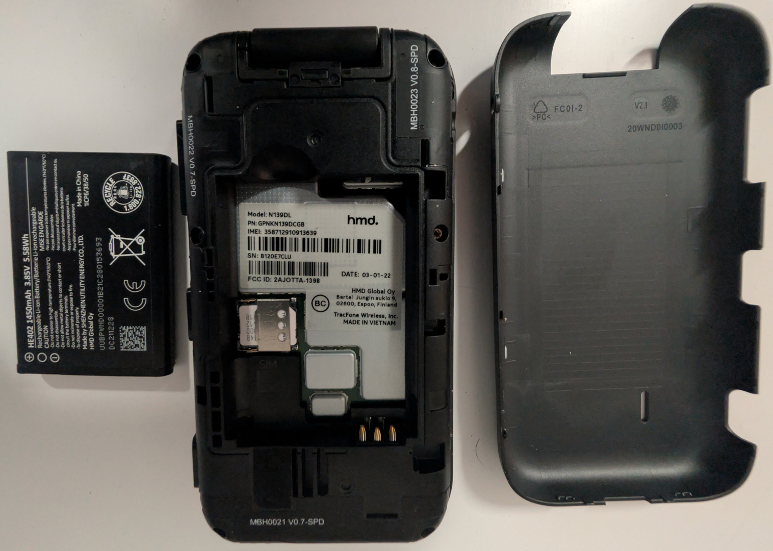 Nokia 2760 Flip Phone Battery Back.