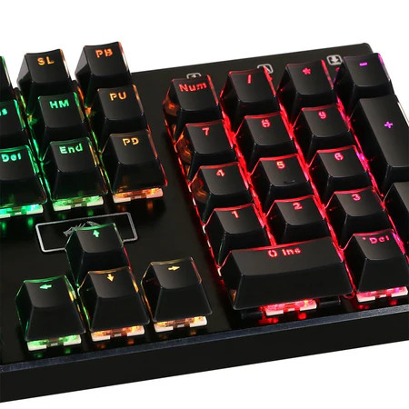 Redragon A105 acrylic keycaps.