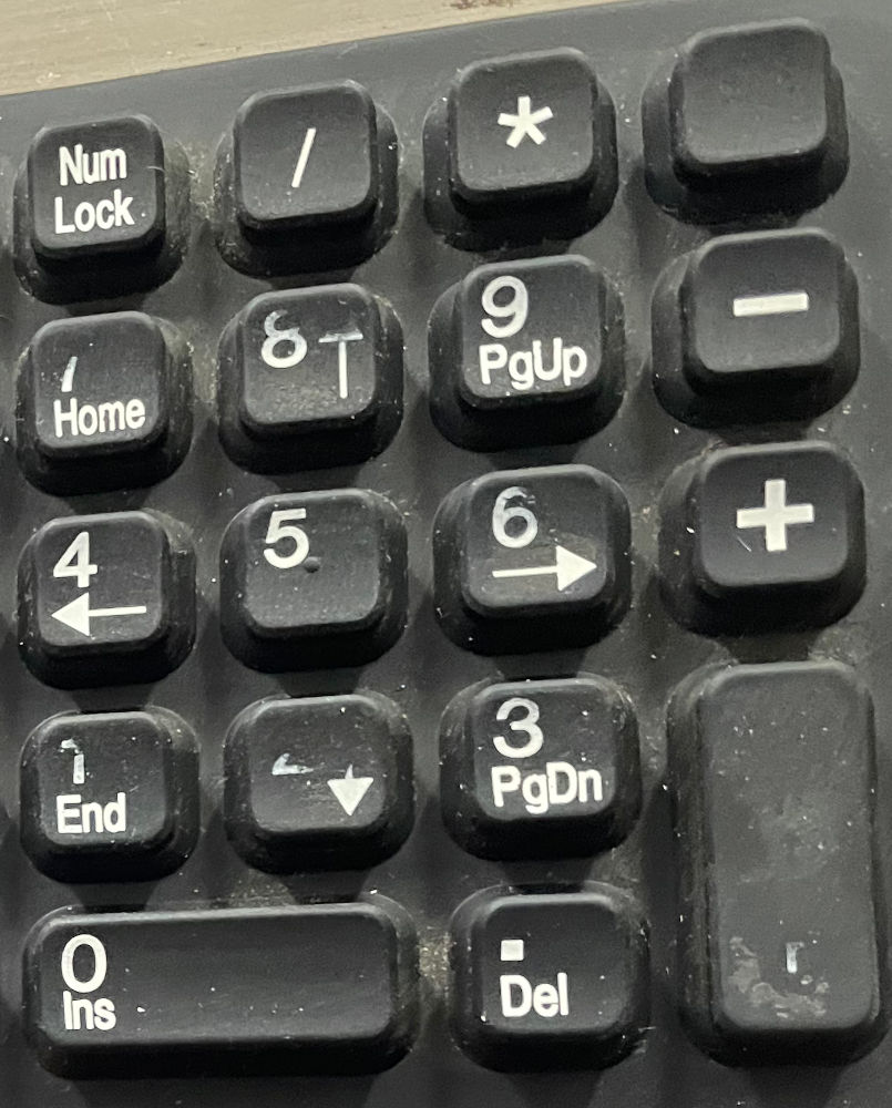 Number pad.