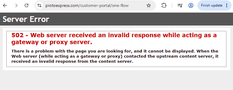 ProtoExpress Errors during Gerber ZIP upload.