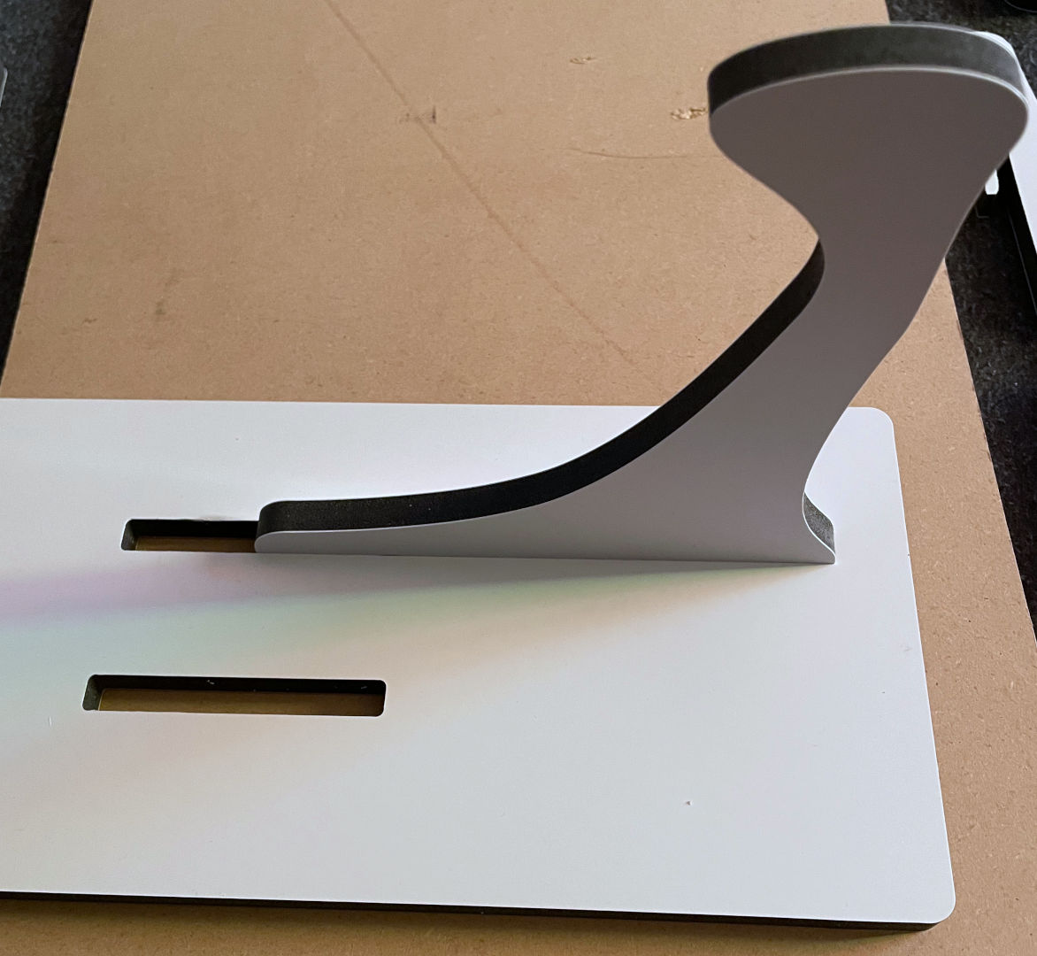 DIY Wall Mounted Joystick - First hook mounted frontside.