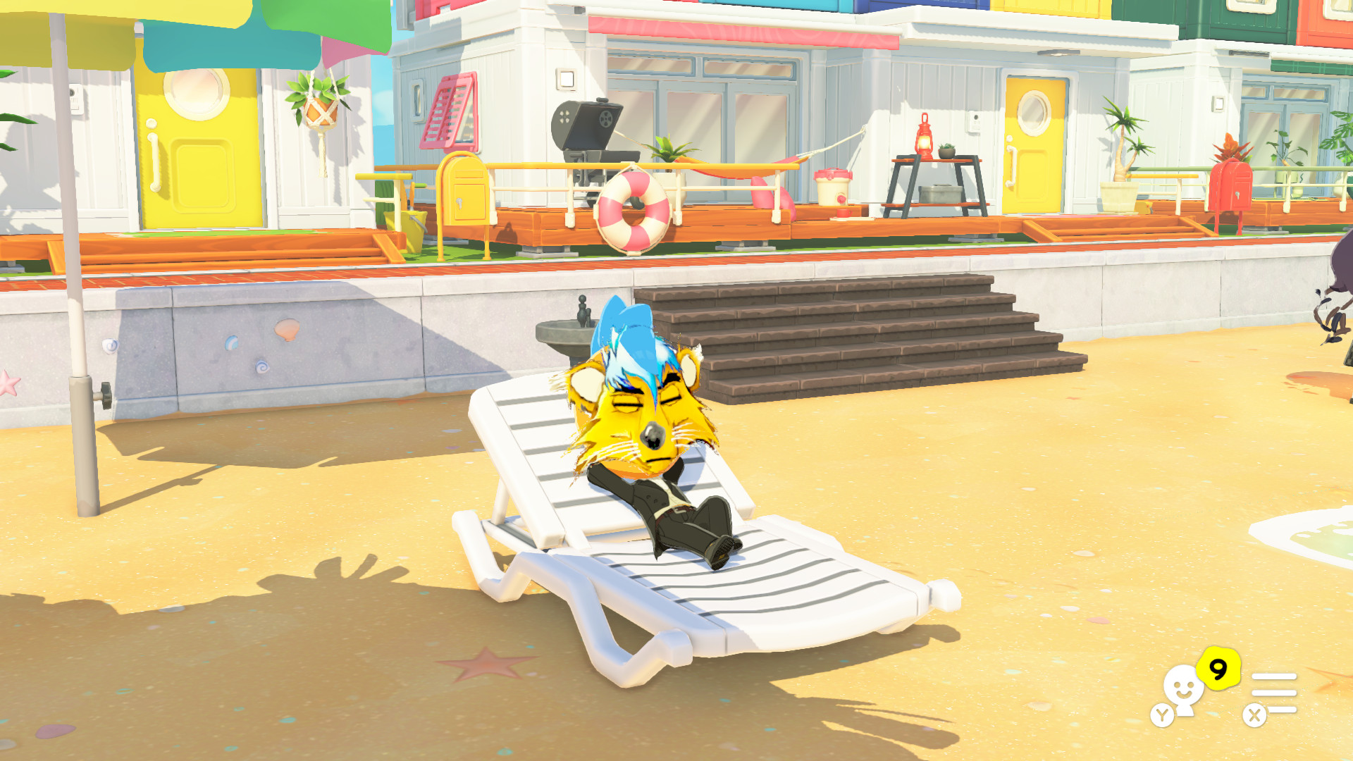 Tomodachi - S-Config on a lawn chair.